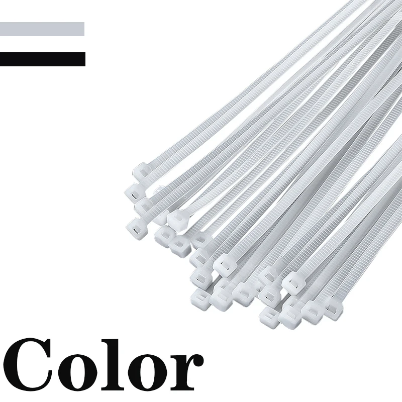 Rextin Nylon-Kabelbinder – 250 Stück, 200 Mm Lang, 7,2 Mm Breit, Selbstsichernd, Schwarz, Bis 55 Kg Belastung