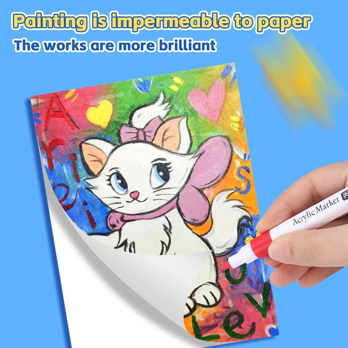 36/48/60 Color Marker Pen Waterproof Single Head Acrylic Pen Art  Painting Graffiti Watercolor Pen Korean Stationery Supplies 5
