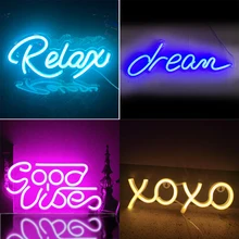 

4Style Neon Sign for Bedroom Wall Decor, Acrylic Board Neon Lights , Room Lamp for Party Game Room Valentine Birthday Art Decor