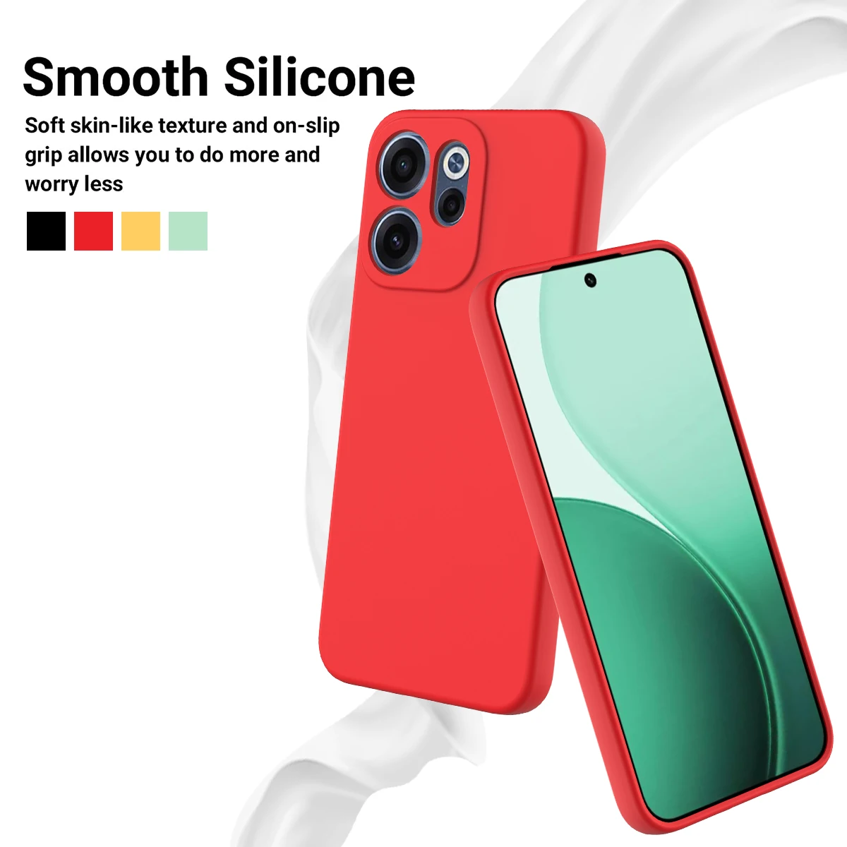 Liquid Silicone Skin-Friendly TPU Anti-Drop Case with Lanyard - Shockproof