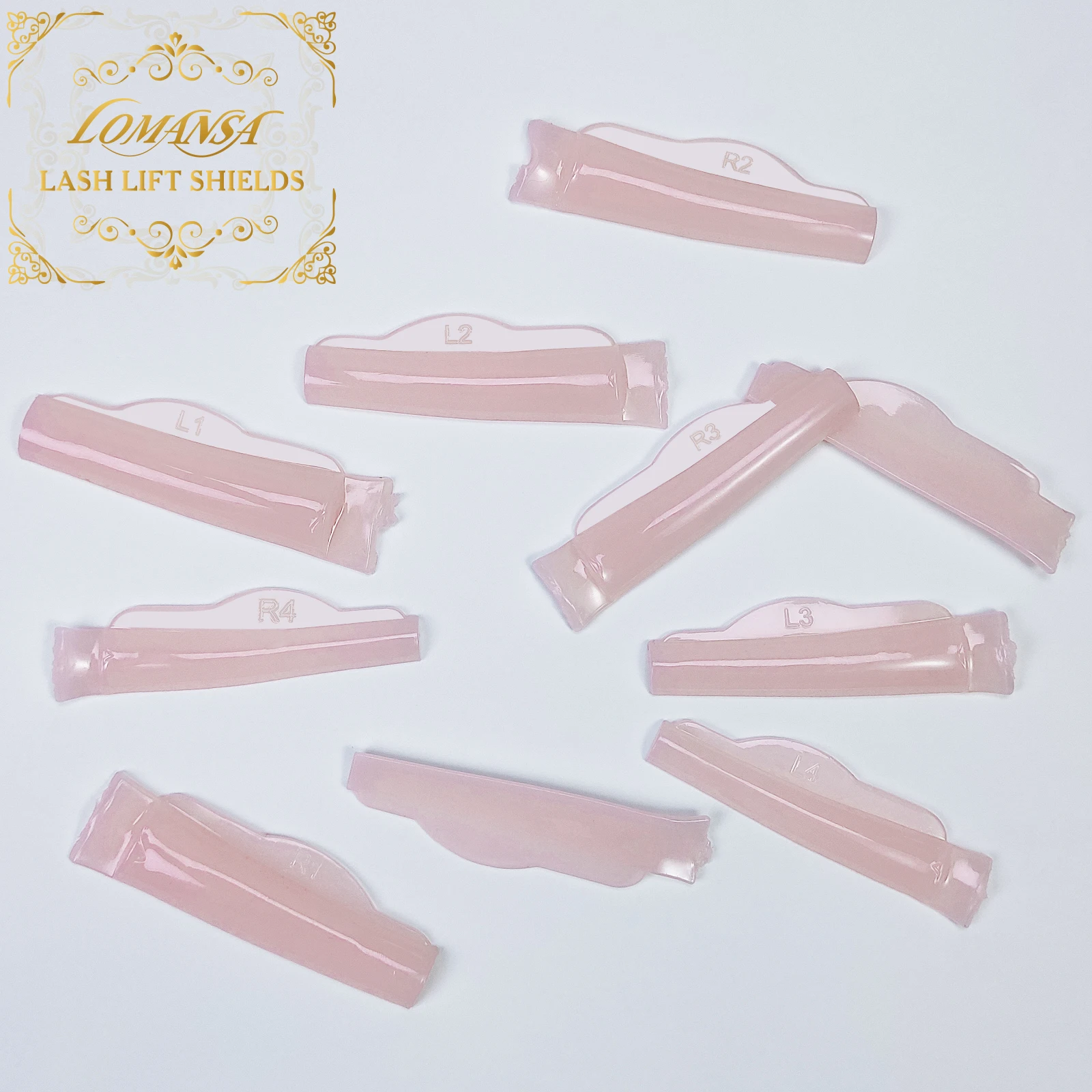Lomansa 5 Pairs New C Curl Silicone Eyelash Perm Pads Sticky Lash Lift Pad Lifting 3D Eyelash Curler Accessories Makeup Tool