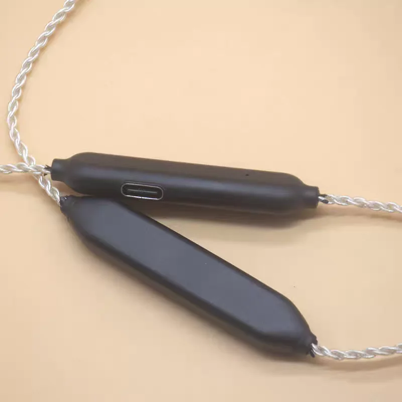 Neck-hanging Bluetooth Cable 5.0 Fully Braided Upgraded MMCX Interface C port Charging 150mah Battery Headphone Cable