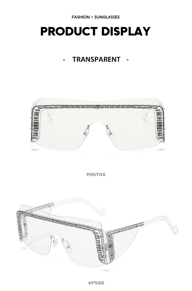 womens ray bans Fashion occident style rice nails one piece windshield sunglasses for men/women luxury designer UV protection personalized очки Women's Glasses