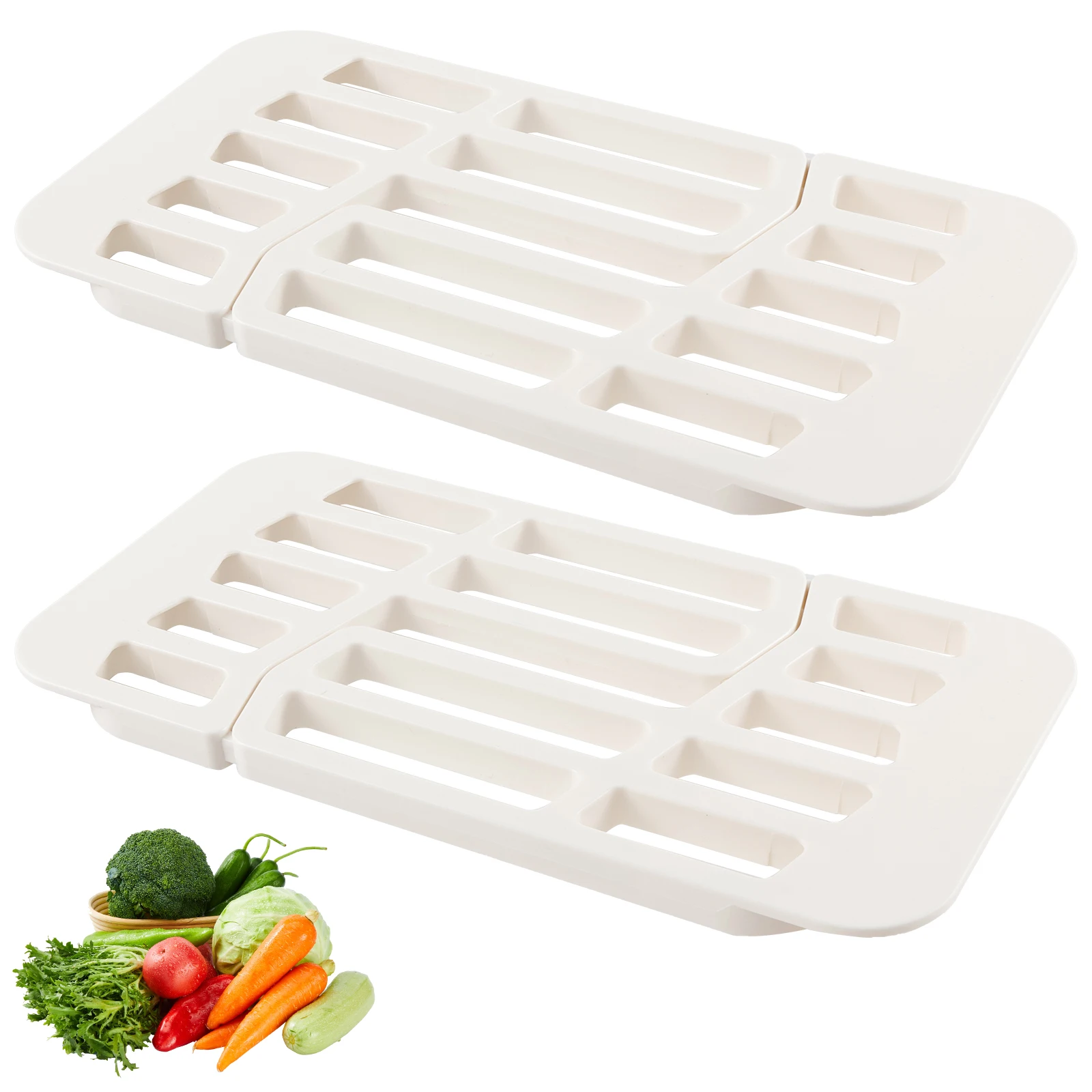 

New 2Pcs Over Sink Dish Drying Rack Space Saving Retractable Sink Drain Rack Effortless to Clean Expandable Sink Dish Drainer