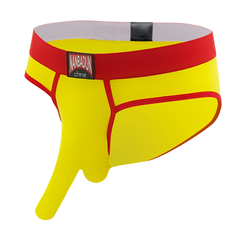 Bulge Elephant Nose Briefs Men Cotton Underwear Panties Sexy Gay U convex Big Penis Pouch Briefs Shorts Funny Jet Bag Trunks 5