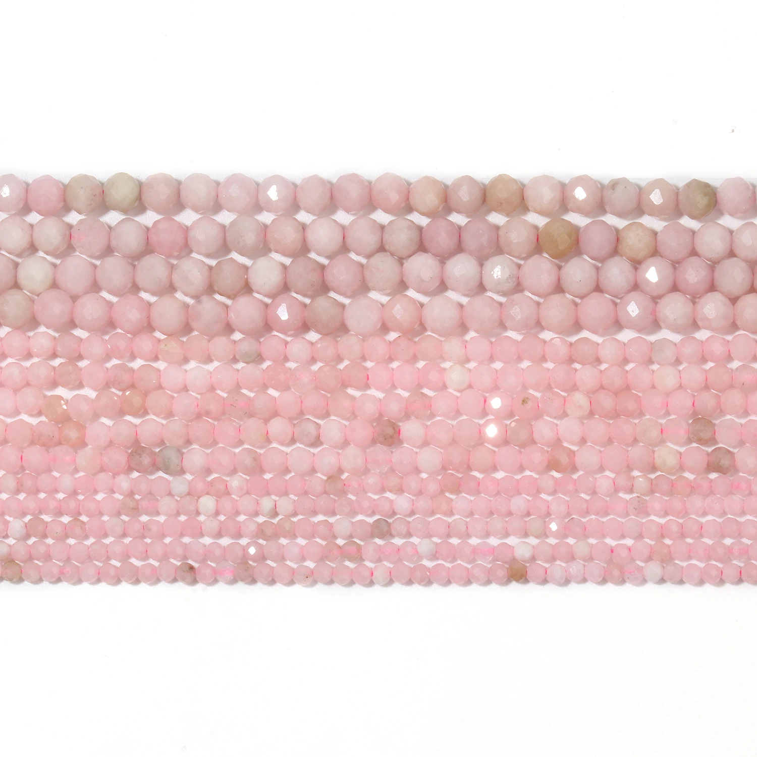 LiQunSweet 320 Perline Opale Rosa Naturale 2mm - Sfaccettate, Per Creazione Gioielli E Chakra