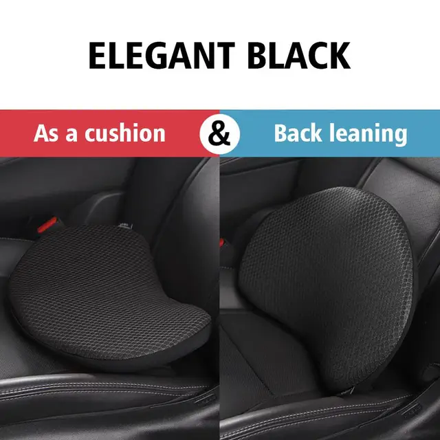 Harlier Premium Car Seat Cushion, Memory Foam Driver Seat Cushion To Improve Driving View, Sciatica & Lower Back Pain Relief - Seat Cushion For Car