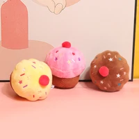 Cake Cup Squeaky Plush Dog Toy for Pet Birthday Gift, Birthday Cupcake Cute Soft Stuffing Lovely Squishys Squishi Squeeze PetToy 1