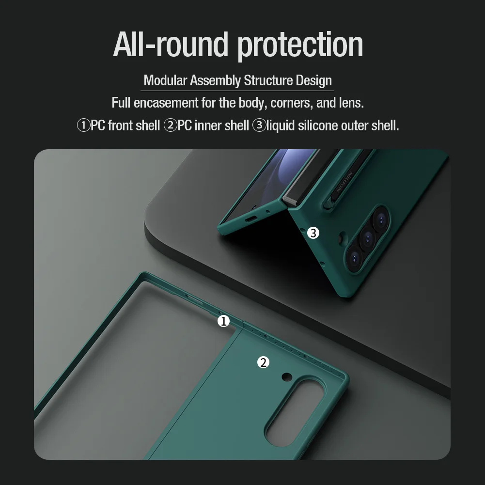 Premium Anti-Fingerprint Silicone Case with S-Pen Holder