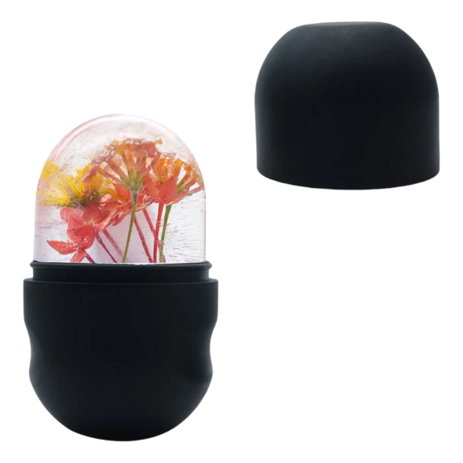 2 Piecss Silicone Ice Massage Cups Reusable Icing Cooling Cold Massage Roller Freezable Face Massager for Muscle Cold Therapy Face Massager Silicone Face Roller