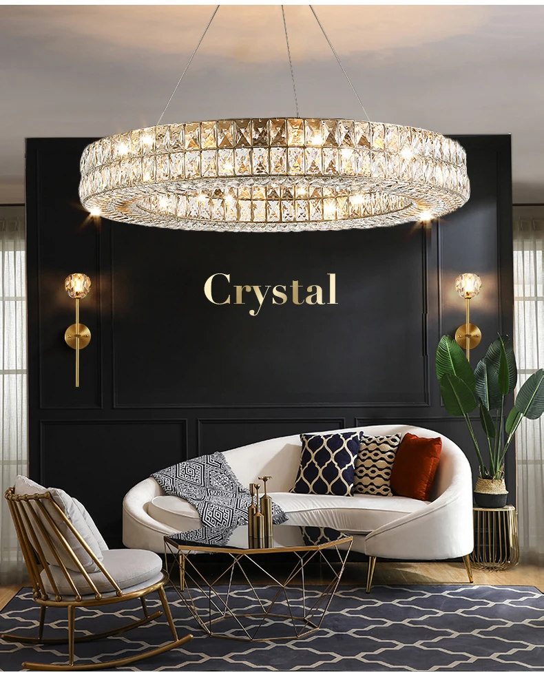 Luxury Style One Ring Crystal Chandelier