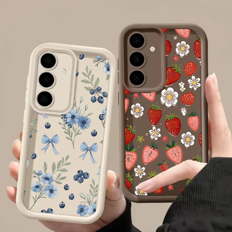 Strawberry Blueberry Silicone Phone Case Cover