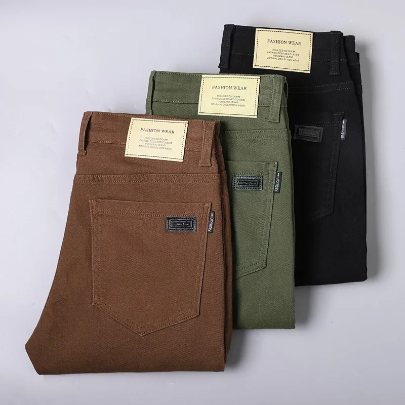 New Casual Pants Men's Straight Regular Fit Stretch Comfortable Brand High Quality New Long Trousers Business Plus Size 40 42 44 5