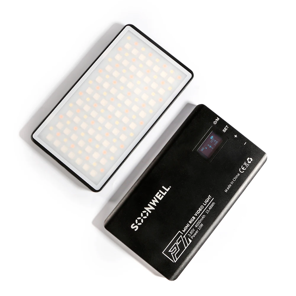 

Portable LED On-Camera Video Lights, RGB Light Panel 4000mAh Camera Lighting for Video Recording Conferencing Photograph