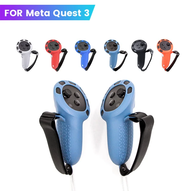 Funda de silicona para casco de realidad virtual, protector antiarañazos  para accesorios de Meta Quest 3 - AliExpress