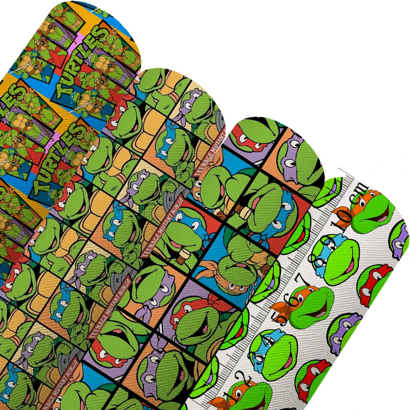 

20*134CM roll One Piece Cartoon Printed Faux Synthetic Leather roll Fabric For Earrings Bows DIY Material