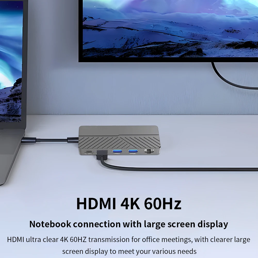 TISHRIC PCIe  HD ̽ ٱ M2 SSD Ŭ, NVMe 10Gbps, 6 in 1, 4K HDMI ȣȯ PD 100W, ǰ