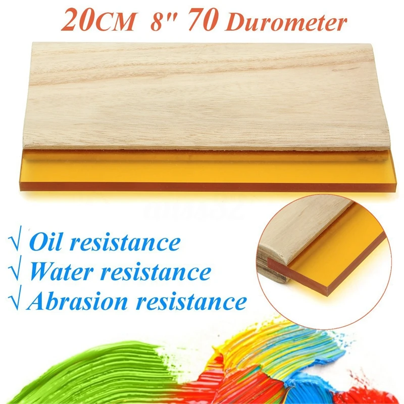 8 Inch Silk Screen Printing Press Squeegee Single 70 Durometer Ink Scraper Tools 3