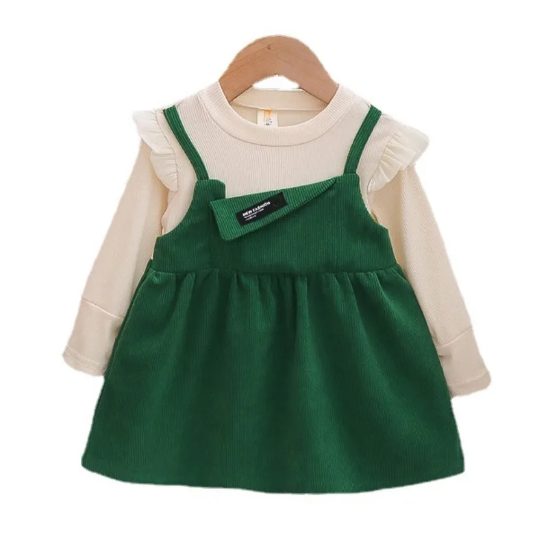 

New Spring Autumn Fashion Children Clothes Baby Outfits Kids Girls Cute Cotton Dress Toddler Casual Costume Infant Sportswear