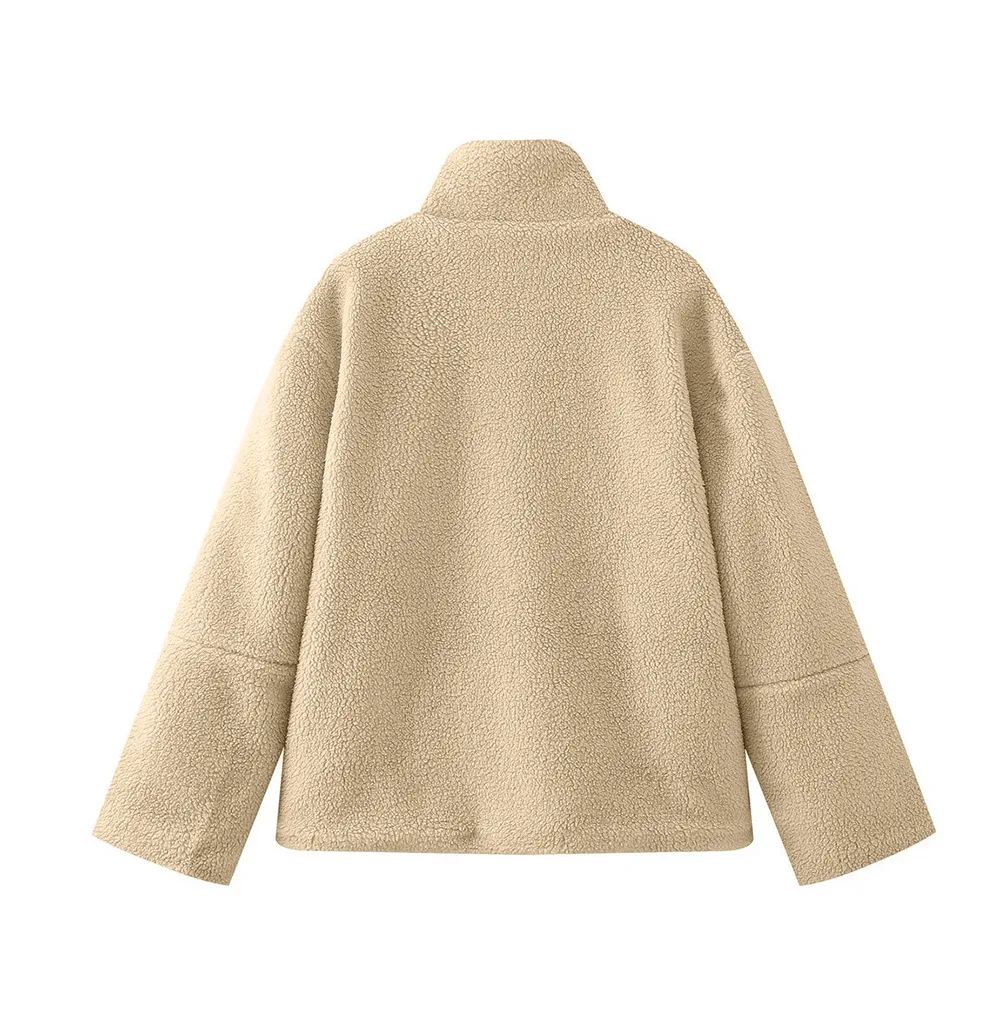 جديد المرأة جاكيت من الصوف الخريف الشتاء سستة ملابس خارجية الدافئة أفخم السترات Harajuku عادية فضفاض الإناث معطف سميك القمم الملابس