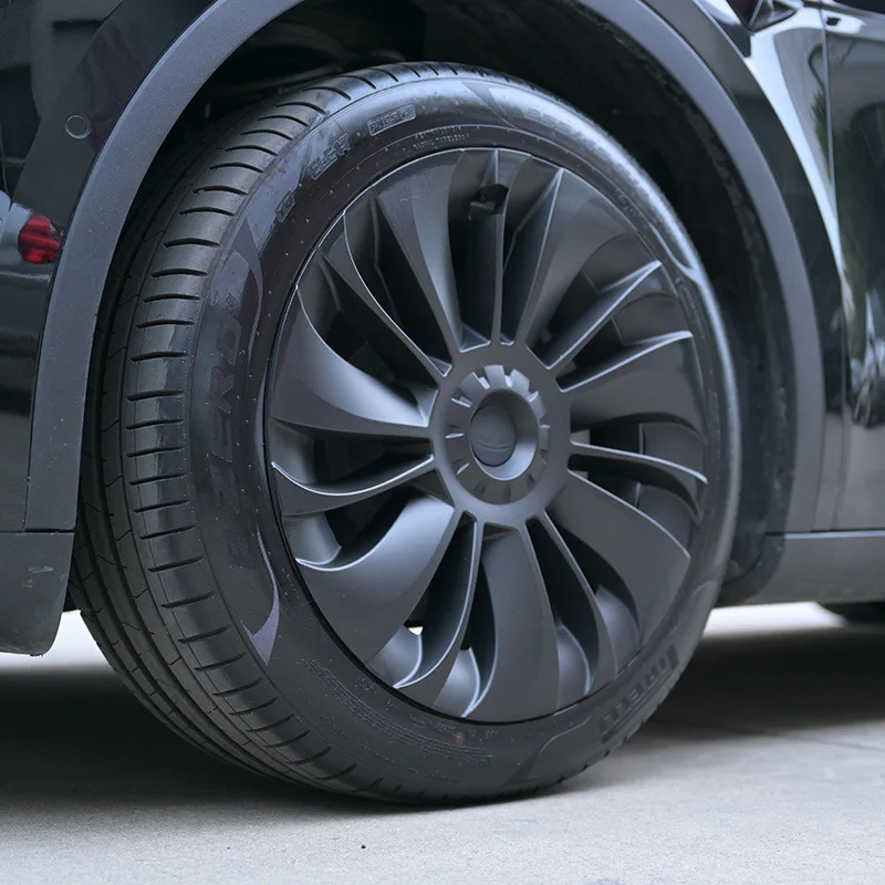 Wheel Hub Caps 4PCS 19-Inch For Tesla Model Y Wheel Cover Performance Automobile Replacement Full Rim Cover Accessories wheel hub covers