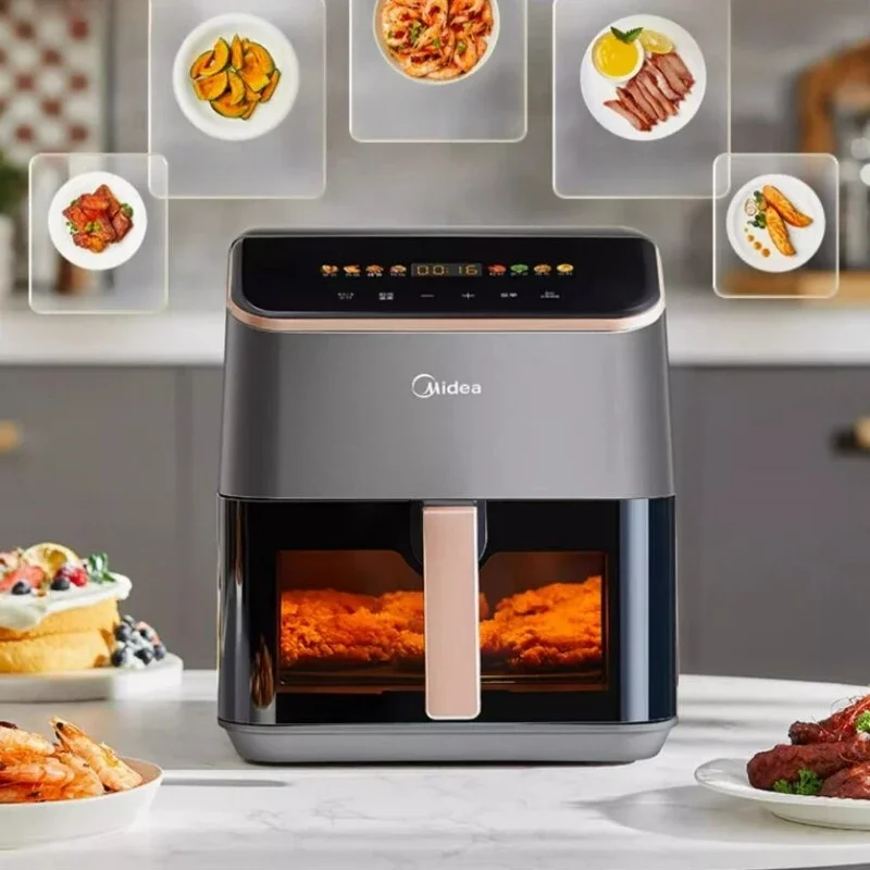 Midea 220V Air Fryer 5.3L/6.3L Visible No-Turn Oil-Free Multifunction Oven Fryer Oil-Free Electric Fryer 3