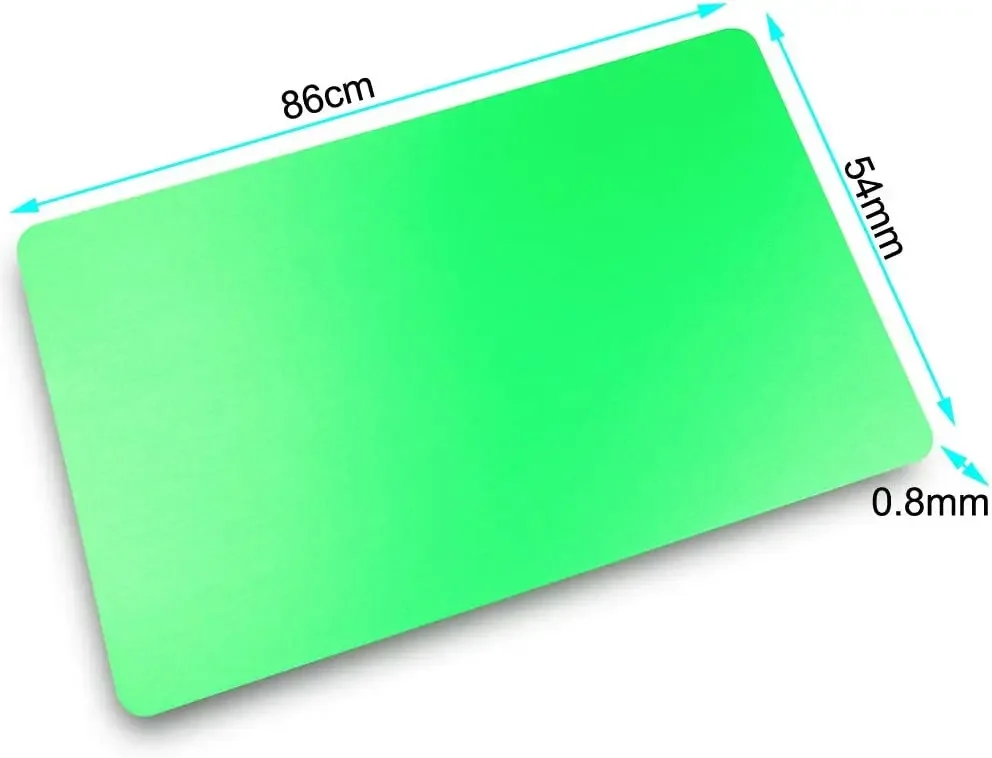 10 Biglietti Da Visita In Metallo Inox 304, Nero Specchio, 66x45 Mm, Per Incisione Laser, Ideali Per Ufficio E Fai Da Te