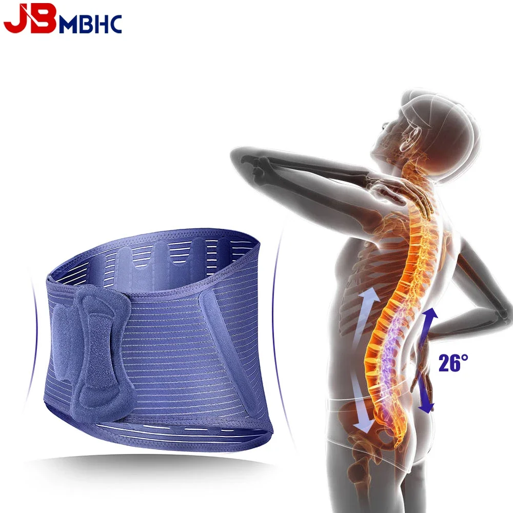 

Подтяжки для спины для облегчения боли в нижней части спины с 6 отверстиями дышащий поддерживающий пояс для спины для мужчин/женщин для работы Поясничный Поддерживающий Пояс