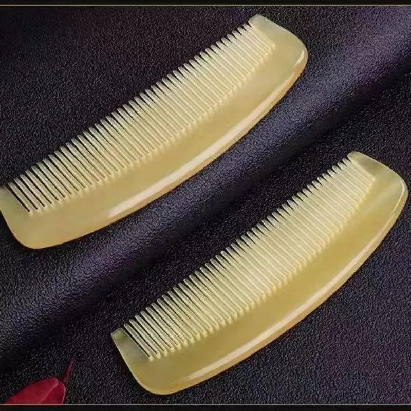 Atural Ox Horn Hair Comb Hairdressing Mini Random Color Massage Anti-Static Styling Health Care Natural Ergonomic Portable Combs 3