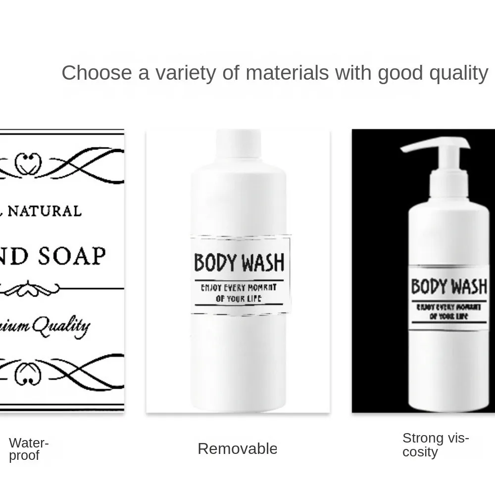 6Pcs Waterproof Soap Dispenser Stickers Bottle Label Farmhouse Bathroom Kitchen Hand Soap Shampoo Lotion Conditioner Labels