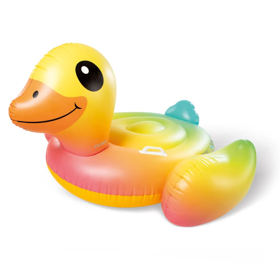 Children Giant Inflatable Yellow Duck Pool Floats Summer Fun Water Floating Toys Air Swimming Mattress Bed giant inflatable floating aqua sea park games water fun toy inflatable wing slide summer beach water park customize