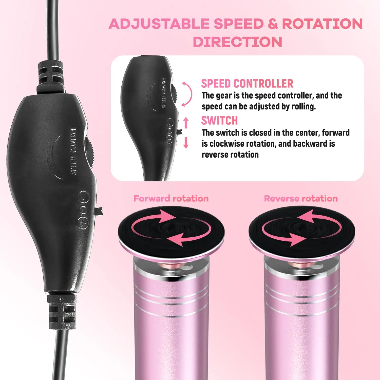 Electric Callus Remover With Speed Controller And 60 Sandpaper Discs_voghion.com