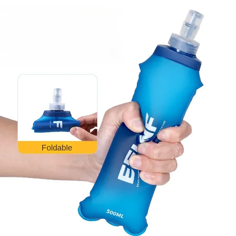 Sports Water Bottle 500ml Outdoor Sport Camping Running Sport Bicycle Soft Water Bottle Folding TPU Soft Flask Water Bag portable water bottle sports water bag