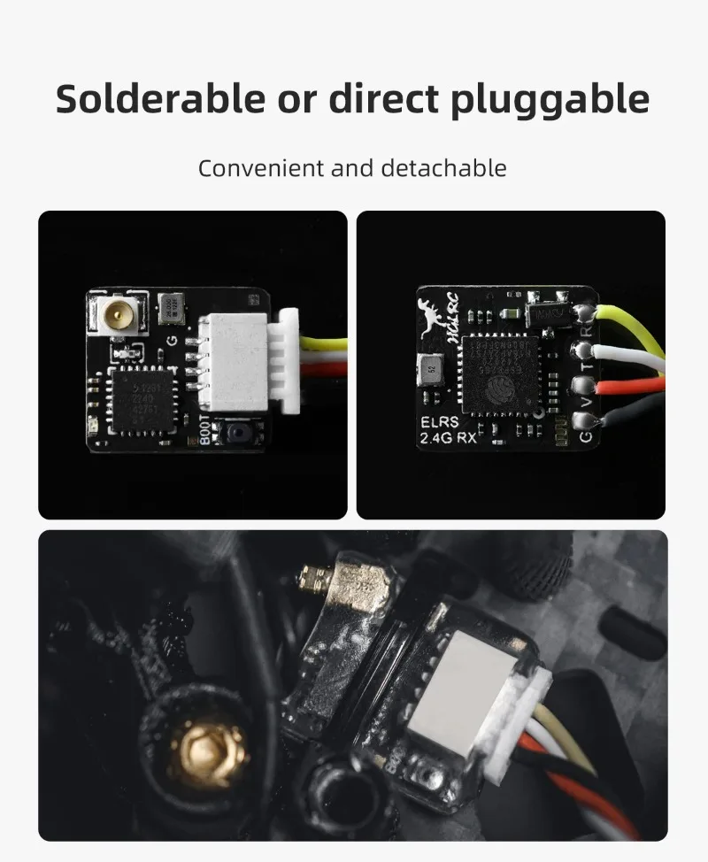 HGLRC ELRS mottaker 2,4 GHz 500 Hz lang rekkevidde for FPV-drone
