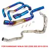 Slip On Header Pipe For Kawasaki Z250 Z300 Ninja 250 300 13-16 Motorcycle Exhaust Pipe Stainless Steel Front Connect Pipe 51MM