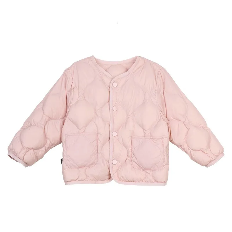Girls Down Cotton Clothes Women Short Autumn New Children Fashionable Foreign Solid Color Coat Kids Jackets for Girls