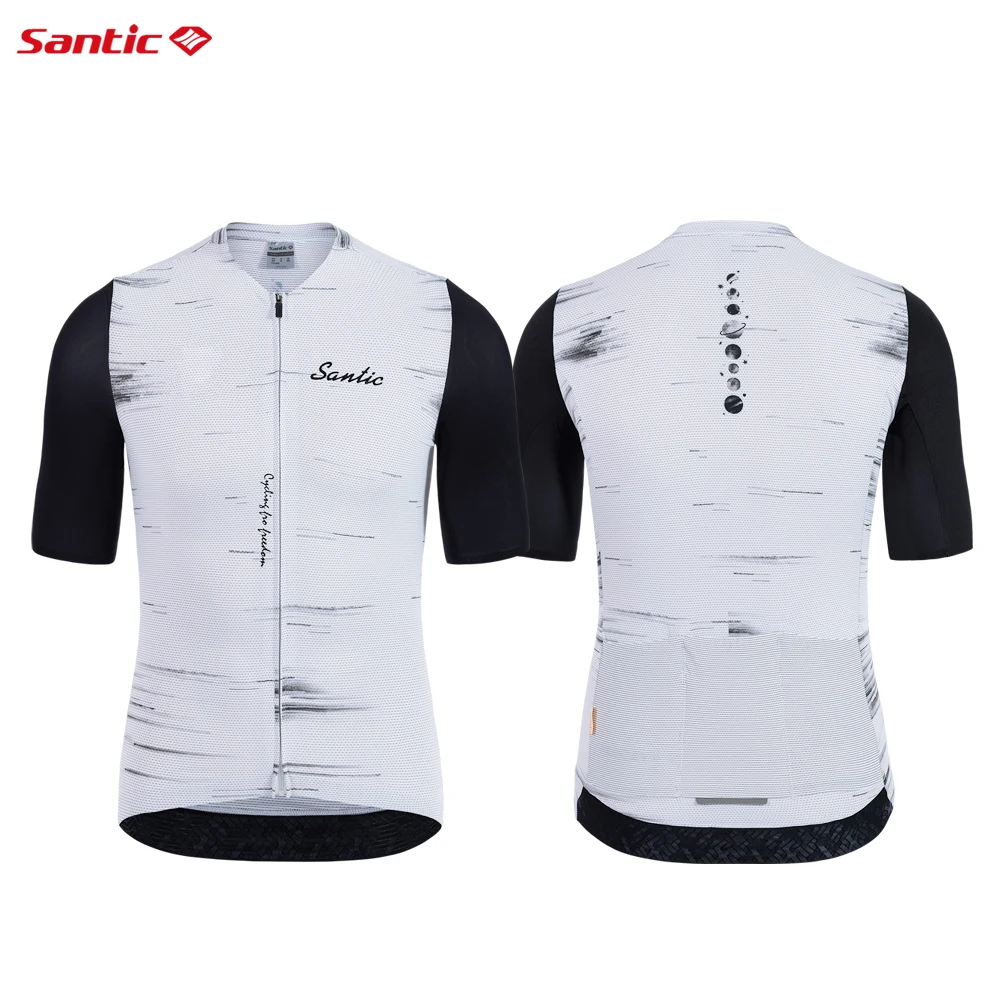 

Santic Spring/Summer Cycling Suit Short Sleeve Men's Bicycle Road Bike Breathable Cycling Suit Top