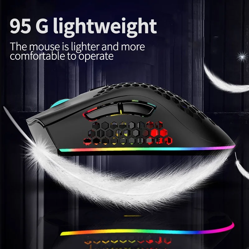 best pc mouse BM600 2.4G Wireless Mouse Lightweight Honeycomb Design Wireless Gaming Mouse RGB Backlight best office mouse