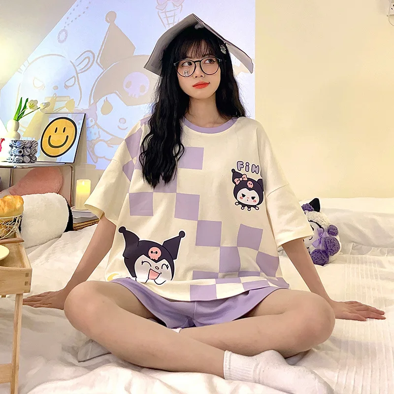 Kawaii Sanrio Kuromi Pajamas for Summer