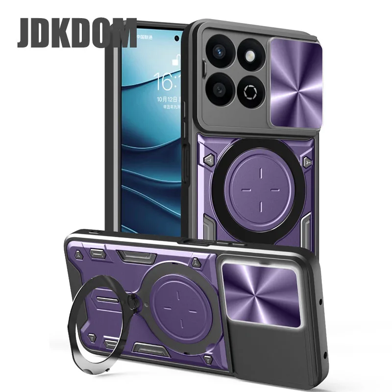 JDKDOM Shockproof Magnetic Stand Phone Case Cover
