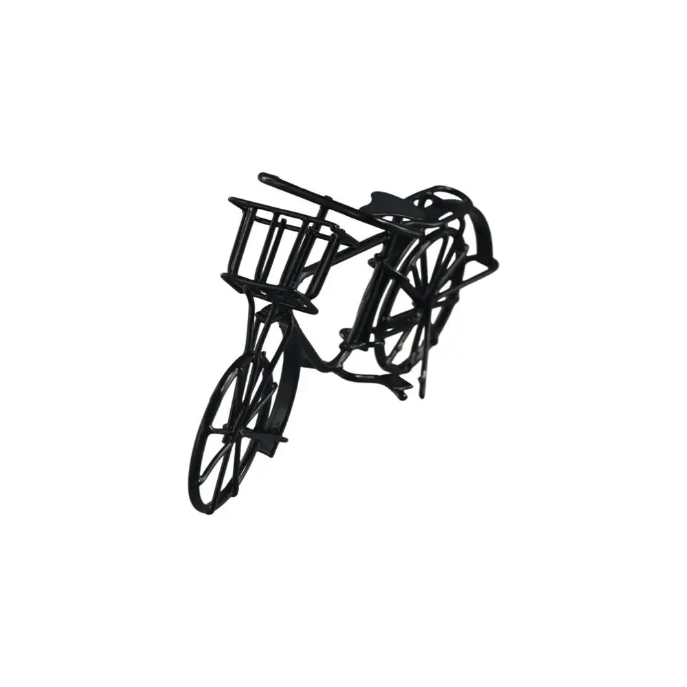 Decoration Model Small Bicycle Model Handmade Iron Art Bike Miniatures Black Old-fashioned Home Decor