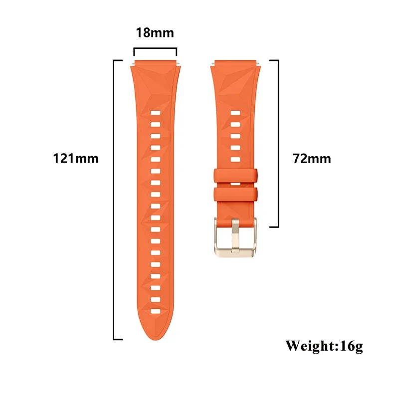 Elegant 18mm Rose Gold Buckle Watch Strap with Quick Release Mechanism