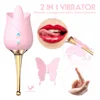 Vibrator For Women Rose Tongue Filler Sexulaes Electric Silicone Lady Masturbation Sex Toys For Women For Adults 18 2022 New 1