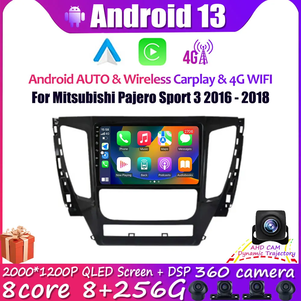 

Android 13 Navigation Stereo GPS For Mitsubishi Pajero Sport 3 2016 - 2018 Car Radio Multimedia Video Playe No 2Din 2 Din DVD