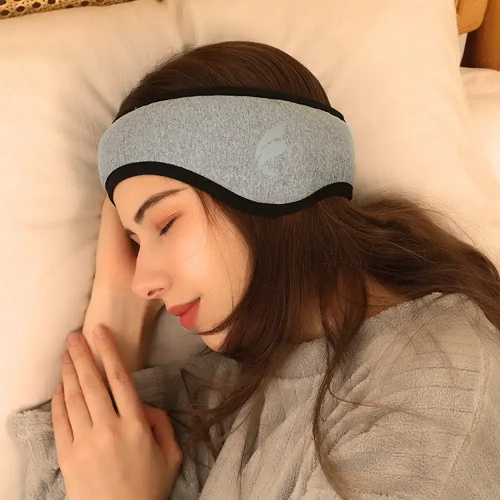 Blackout Sleeping Eye Mask Soundproof Plush Ear Muff Eye Cover Outdoor Head Warmer Adjustable Anti-Noise Sleep Earmuff Headband