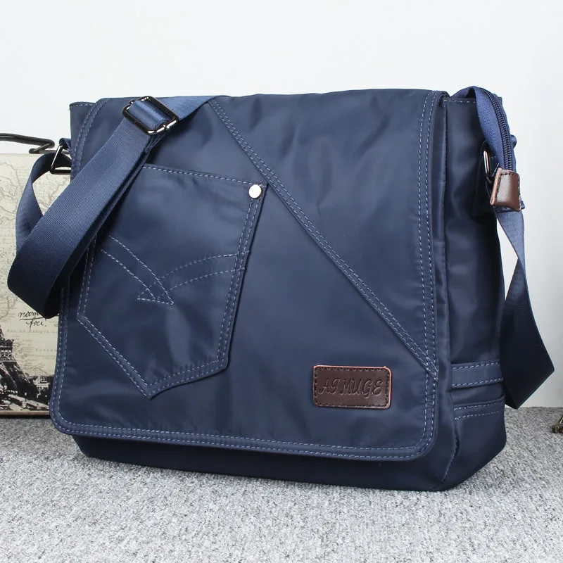 

Fashion Shoulder Bag Men Casual Nylon Waterproof Oxford Fabric Travel Men's Crossbody Bag Square Messenger Bags Man File Bag