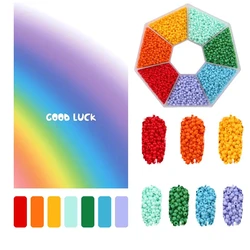 Vibrant Glass Seed Beads Collection for DIY Jewelry and Art Crafts (Rainbow 1)