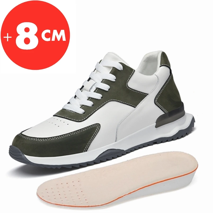 

Men Lift Sneakers Casual Fashion Elevator Shoes Heightening Height Increase Insole 8CM Taller Shoes Leisure Male Footwear