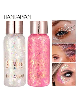 Heallor With Smear Spoon Multifunctional Eye Glitter Nail Hair Body Face Glitter Gel Art Flash Loose Sequins Cream Festival Glit - Thumbnail 7