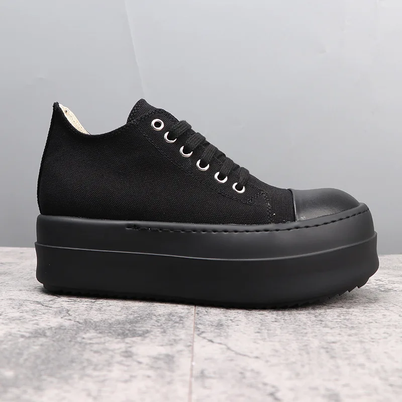 Men's Casual Shoes Heightening Design Shoes for Man Thick Soled Women's Sneakers All Black Fashion Men's Sneakers 2